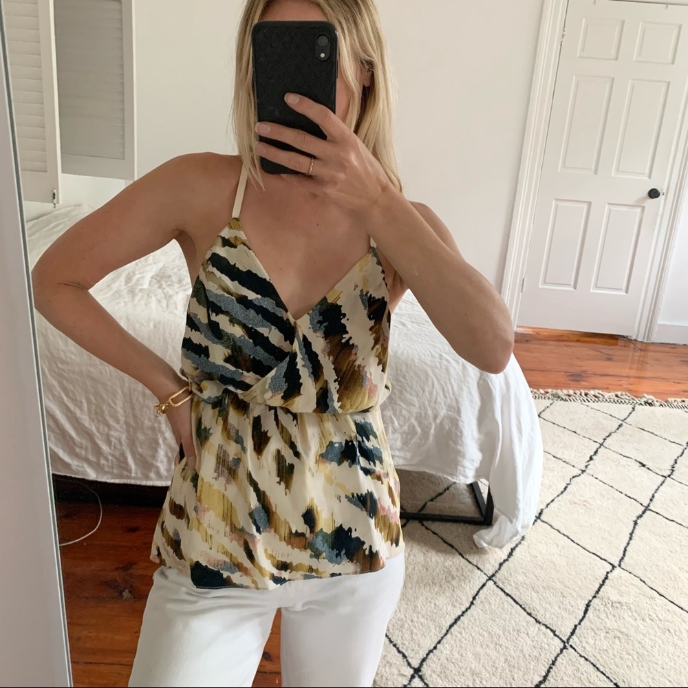 Geren Ford Multi Colored Beautiful Silk Blouse